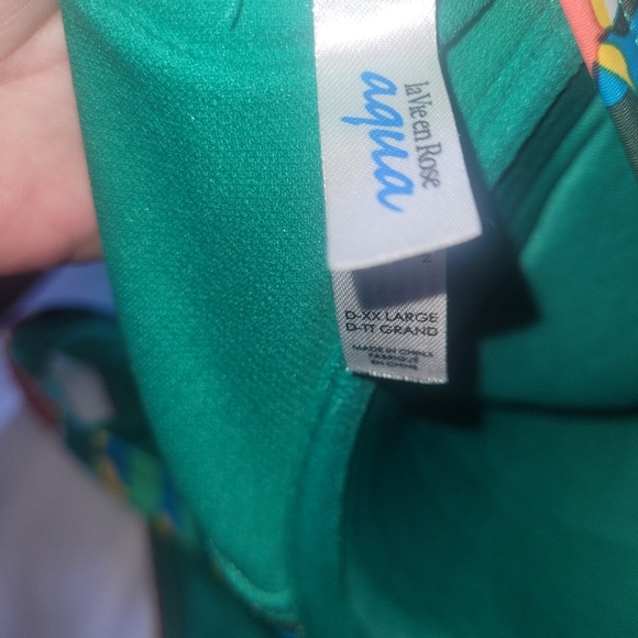 La Vie En Rose Tropical Leaf Print Bikini Swimsuit XXL - Picture 6 of 7